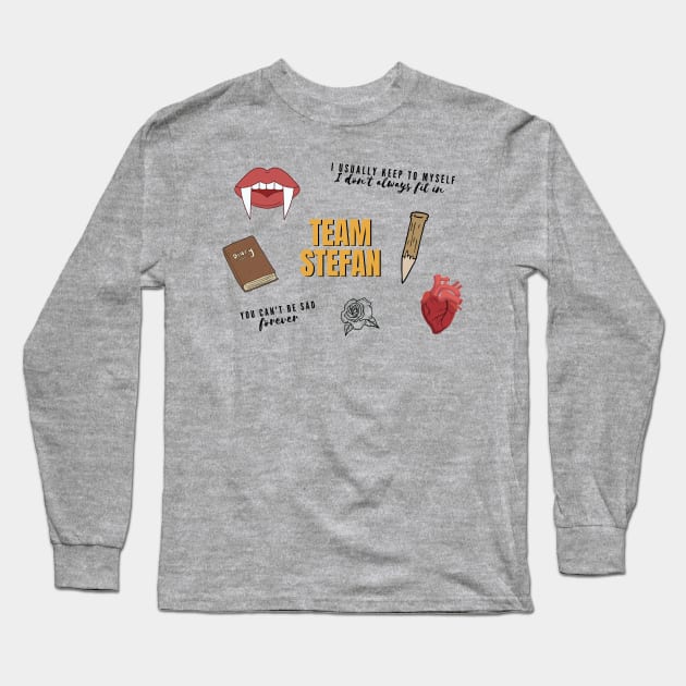 Team Stefan Vampire Pack Long Sleeve T-Shirt by myabstractmind